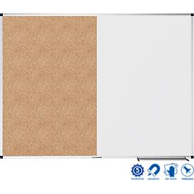 Kombiboard Legamaster UNITE, Pinboard & Whiteboard, B 1200 x T 12,6 x H 900 mm, lackierter Stahl & Naturkork, weiß & braun